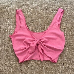 Shein Pink Front Tie Tank